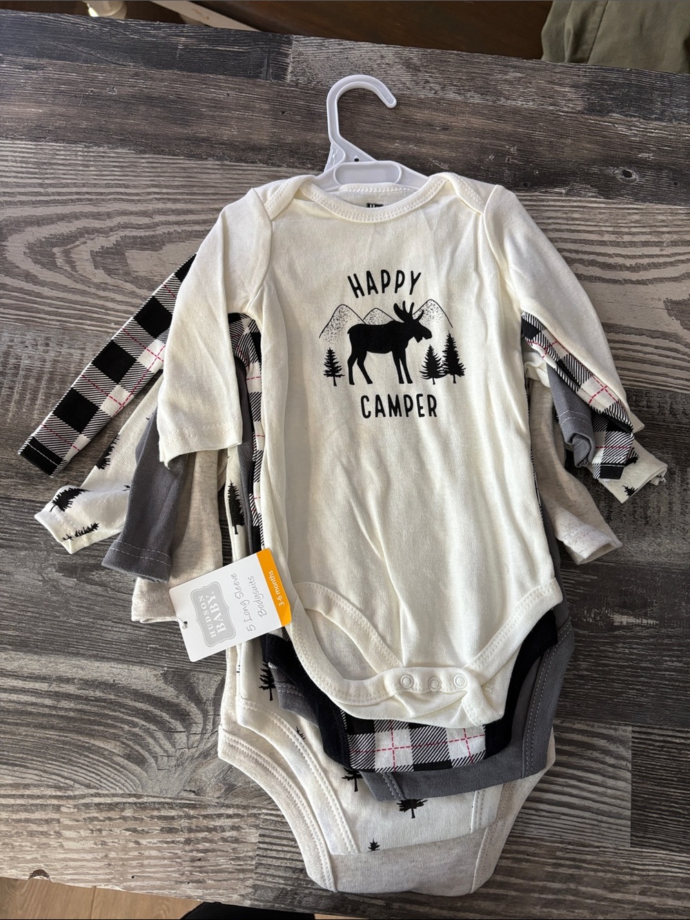 NWT Hudson Baby Onesies 5 pack